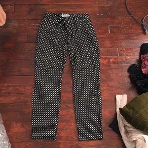 Gap cropped black and white patterned pants